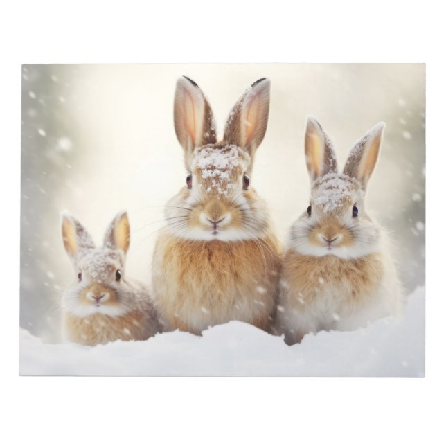 Rabbit Bunny Animal Family Wandern Notizblock (Vorderseite)