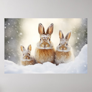 Rabbit Bunny Animal Family Wandern Poster