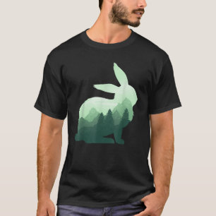 Rabbit Bunny Hare Double Exposure Surreal Wildlife T-Shirt