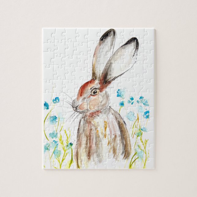 Rabbit Bunny Hare Oaster Animal Wildlife Niedlich  Puzzle (Vertikal)