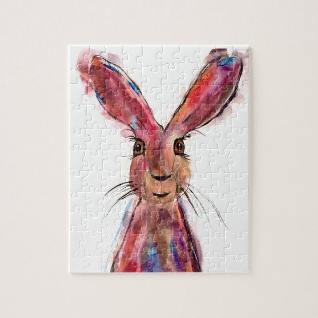 Rabbit Bunny Hare Oaster Animal Wildlife Niedlich  Puzzle (Vertikal)