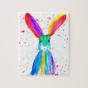 Rabbit Bunny Hare Oaster Animal Wildlife Niedlich Puzzle