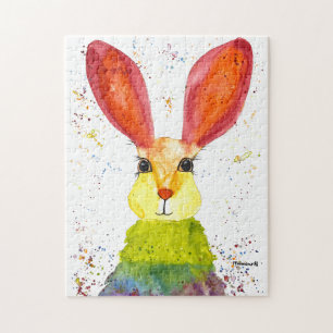 Rabbit Bunny Hare Oaster Animal Wildlife Niedlich Puzzle