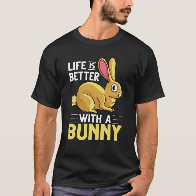 Rabbit Bunny Lionhead Angora Rex Harlequin Cage T-Shirt (Vorderseite)