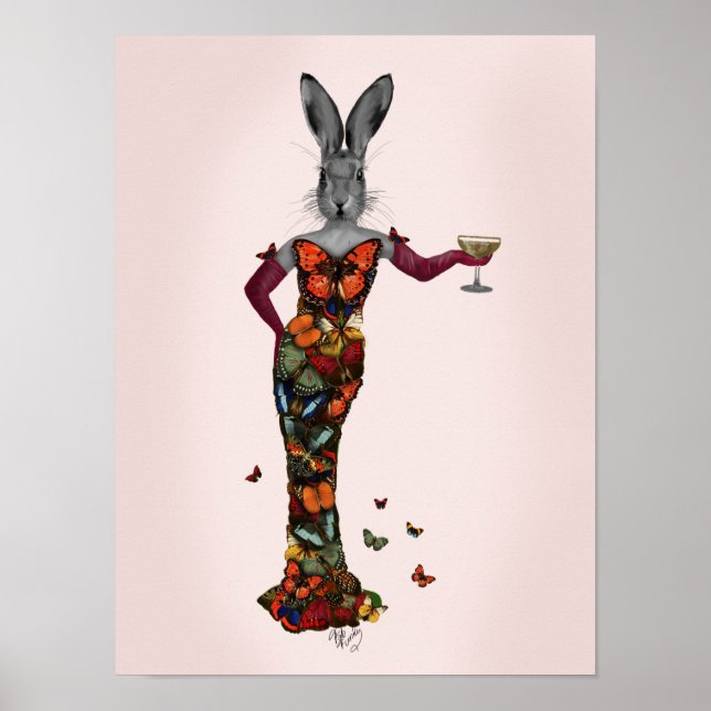 Rabbit Butterfly Dress Poster (Vorne)