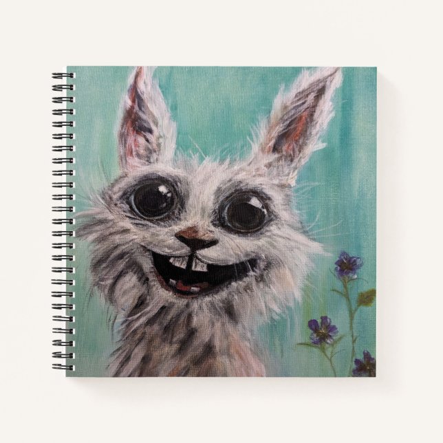 Rabbit Custom 8.5" x 8.5" SpiralNotebook Notizbuch (Vorderseite)