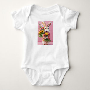 RABBIT DESIGN BABY BODYSUIT STRAMPLER