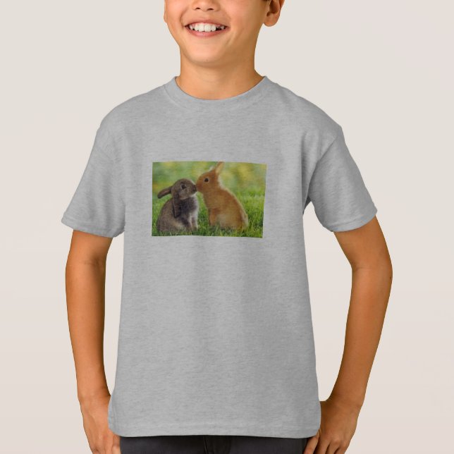 RABBIT-DRUCKTE T - SHIRT (Vorderseite)