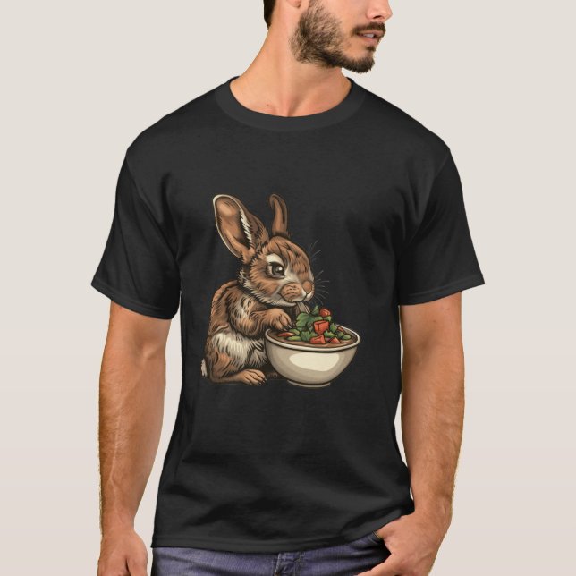Rabbit Eating Feijoada Long Sleeve T Shirt (Vorderseite)