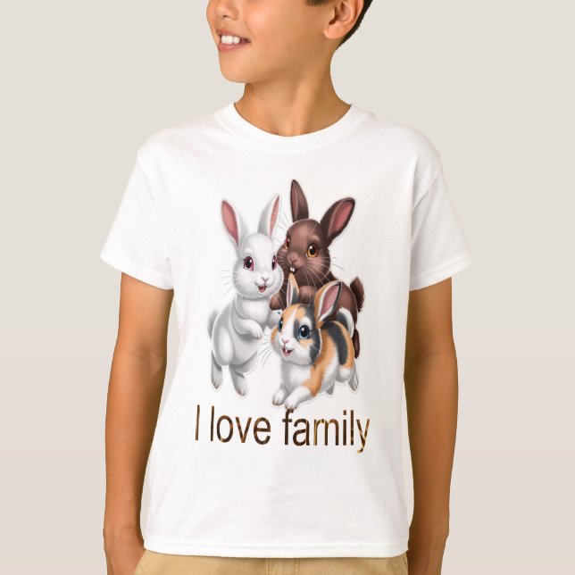 Rabbit family  T-Shirt (Vorderseite)