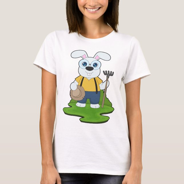 Rabbit Farmer Rake Farm T-Shirt (Vorderseite)