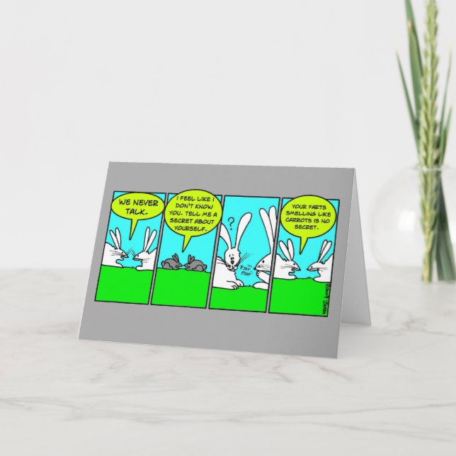 Rabbit Farts (Greeting Card) Karte (Vorderseite)