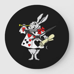 Rabbit-Geschenk   Alice im Wunderland Kaninchen Große Wanduhr