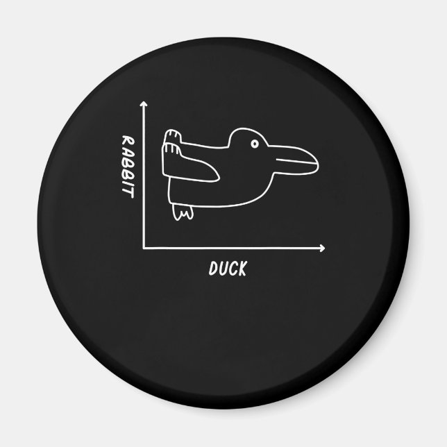 Rabbit-Geschenk | Duck Rabbit Graph Fun Math Lehre Magnet (Vorne)