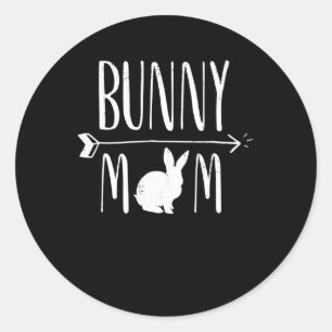 Rabbit-Geschenk   Helle Mama Funny White Rabbit Gi Runder Aufkleber