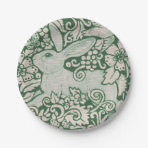 Rabbit Green Woodland Bunny Hare Malerei Art