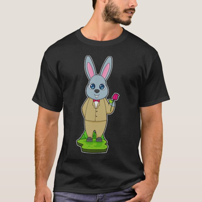 Rabbit Groom Anzug Hochzeit T-Shirt (Vorderseite)