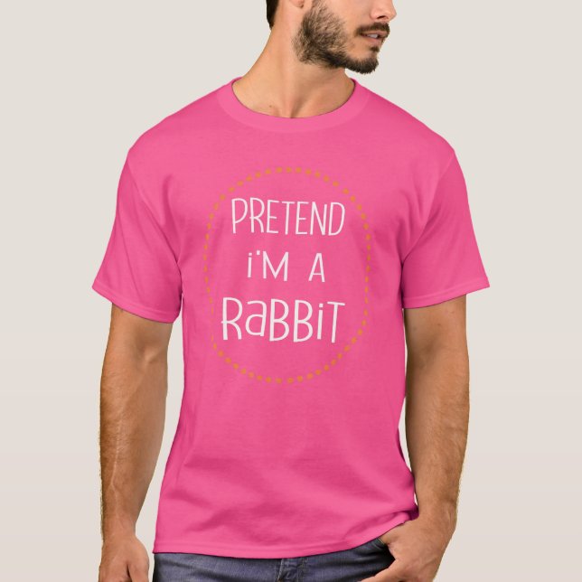 Rabbit Halloween Kostüm Lazy, so tun, als wäre ich T-Shirt (Vorderseite)