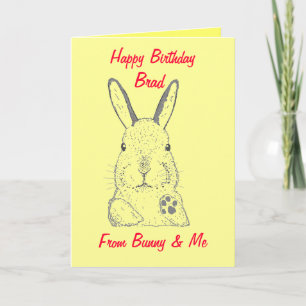 Rabbit Happy Birthday Card Karte