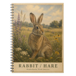 Rabbit Hare Meadowlands VINTAGE Notizblock
