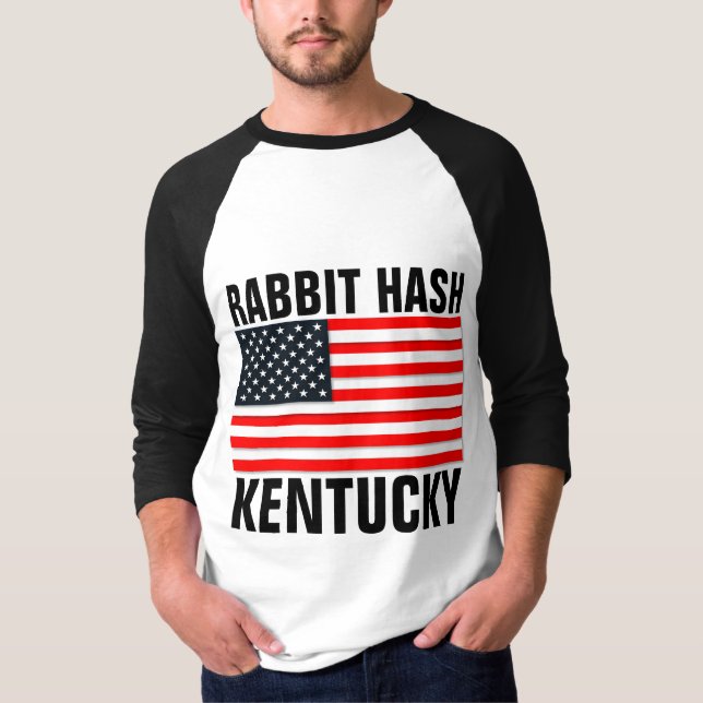 RABBIT HASH Kentucky Patriotische T - Shirt (Vorderseite)