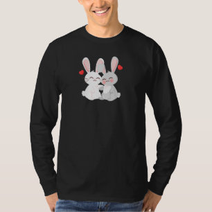 RABBIT Hochzeitstag Engagement Partei Ihm Er Er Er T-Shirt