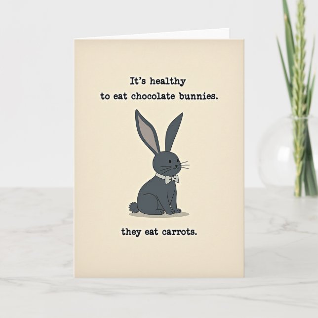 Rabbit Humor Greeting Card Karte (Vorderseite)