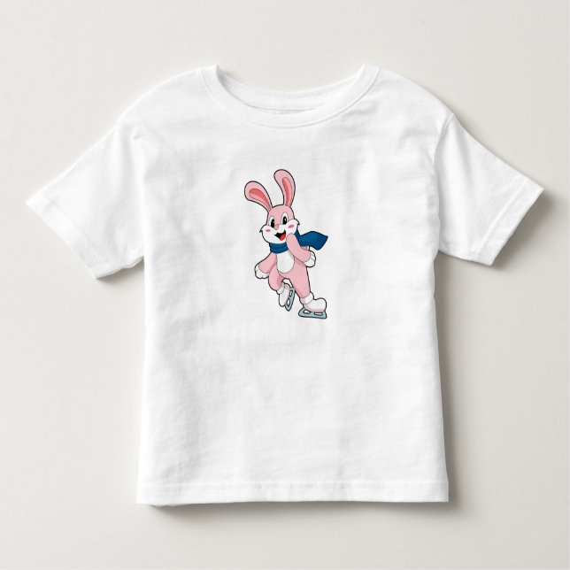 Rabbit Ice Skaten Ice Skate Kleinkind T-shirt (Vorderseite)