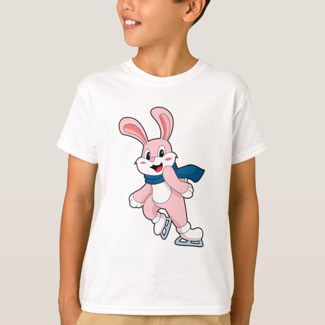 Rabbit Ice Skaten Ice Skate T-Shirt (Vorderseite)