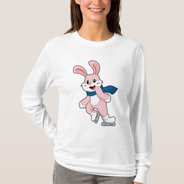 Rabbit Ice Skaten Ice Skate T-Shirt (Vorderseite)