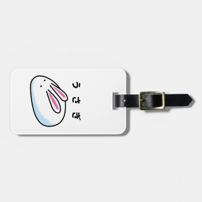 Rabbit in Japanese Hiragana Gepäckanhänger (Vorderseite horizontal)