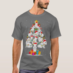 Rabbit Liebe Weihnachtsbaum Light Hat Snow Santa X T-Shirt