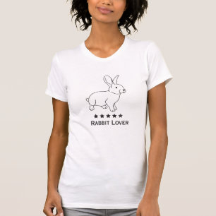 Rabbit Lover, einfaches Design T-Shirt