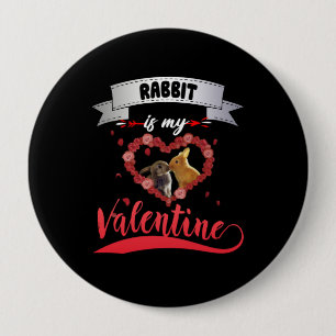 Rabbit Lover   Kaninchen ist mein Valentine Button