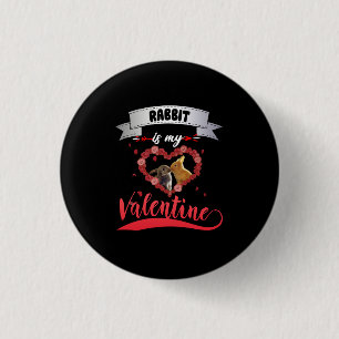 Rabbit Lover   Kaninchen ist mein Valentine Button