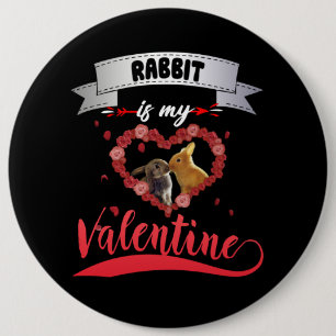 Rabbit Lover Kaninchen ist mein Valentine Button