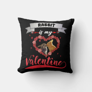 Rabbit Lover Kaninchen ist mein Valentine Kissen