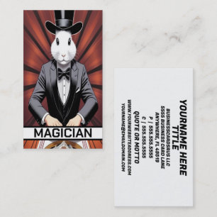 Rabbit Magician Hat Visitenkarte