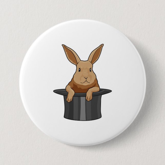 Rabbit Magician Magician Hut Button (Vorderseite)