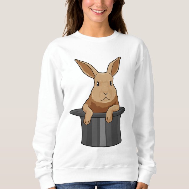 Rabbit Magician Magician Hut Sweatshirt (Vorderseite)