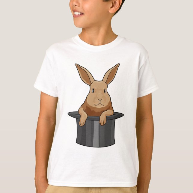 Rabbit Magician Magician Hut T-Shirt (Vorderseite)