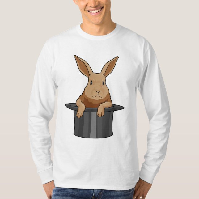 Rabbit Magician Magician Hut T-Shirt (Vorderseite)