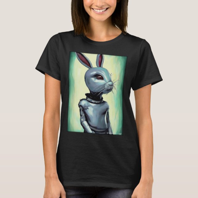 Rabbit Oaster Bunny Cyber Future ScFi Tier 2 T-Shirt (Vorderseite)