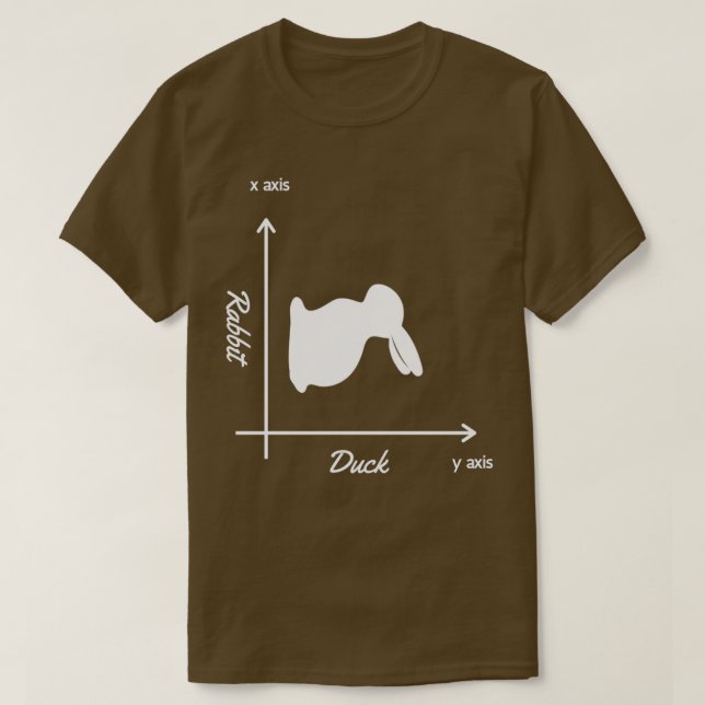 Rabbit or Duck Optical Illusion Math Philosophy Ge T-Shirt (Design vorne)