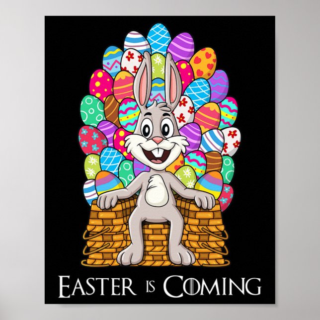 Rabbit Osterkorb Ei Throne Fun Boys Girls Kind Poster (Vorne)