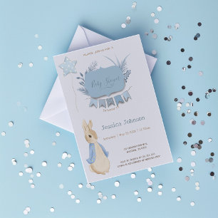 Rabbit Peter Baby Dusche Sein a Boy Einladung