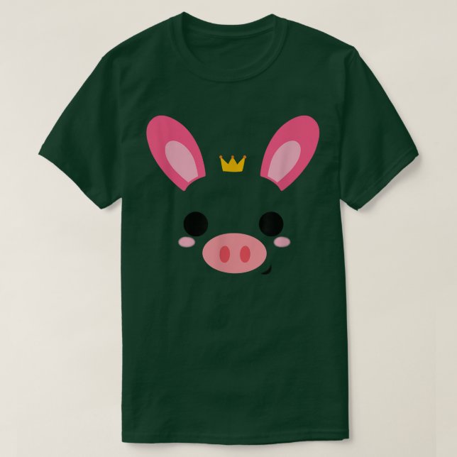 Rabbit Pig Gesichtskostüm Witziges Halloween, Neuh T-Shirt (Design vorne)