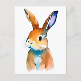 Rabbit Portrait 027 Postkarte