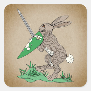 Rabbit Quadratischer Aufkleber