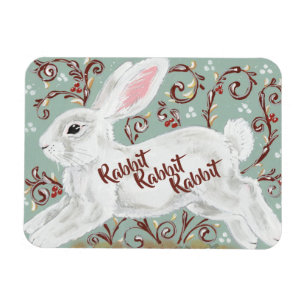 Rabbit Rabbit Monthly Viel Glück Erinnerung Magnet